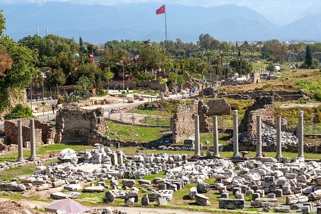 starozytne ruiny w side turcja