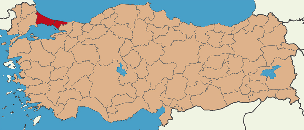 lokalizacja stambuliu na mapie turcji
